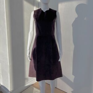 Stylish Jill Stuart Purple Suede Knee Length Dress